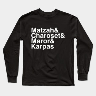 Matzah & (white text) Long Sleeve T-Shirt